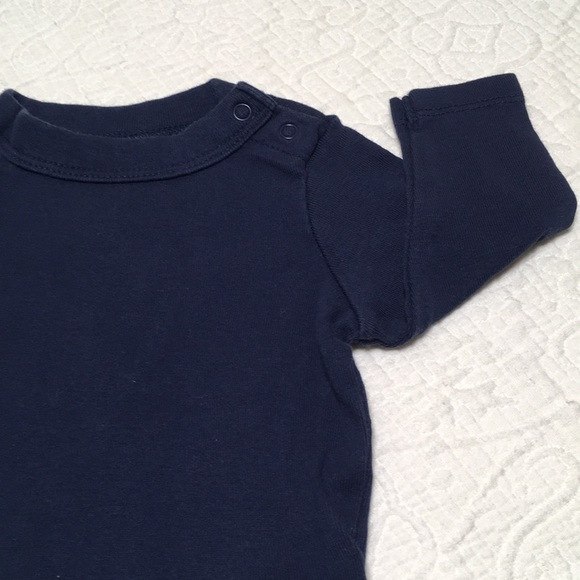 0-3m (6/$20) Navy Long-Sleeved Bodysuit by Old Navy - Picture 4 of 11